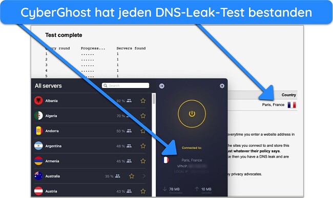 Anleitung zur Nutzung von Binance mit CyberGhost und DNS-Leak-Test